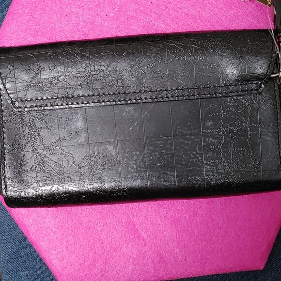 Patricia Nash double zipper wallet in embossed map print - Picture 6 of 10